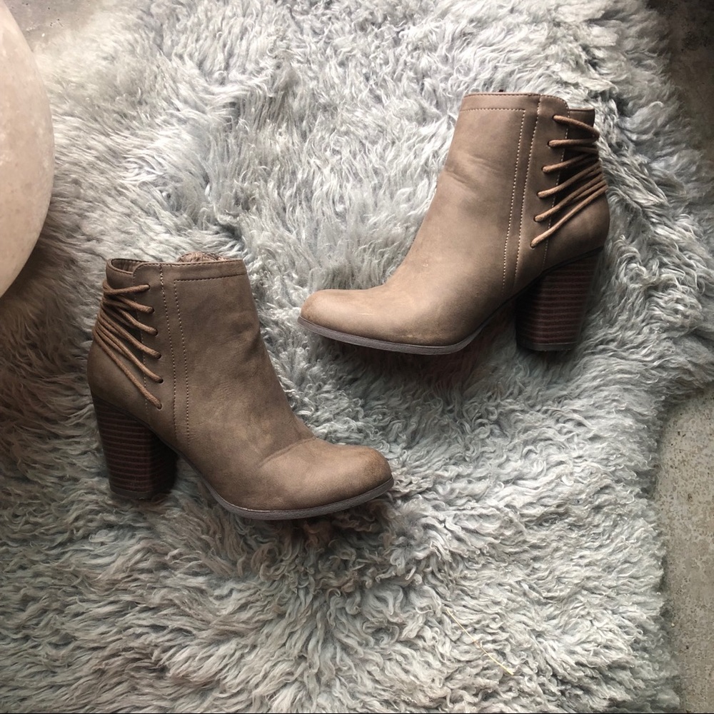 Madden Girl heel lace booties